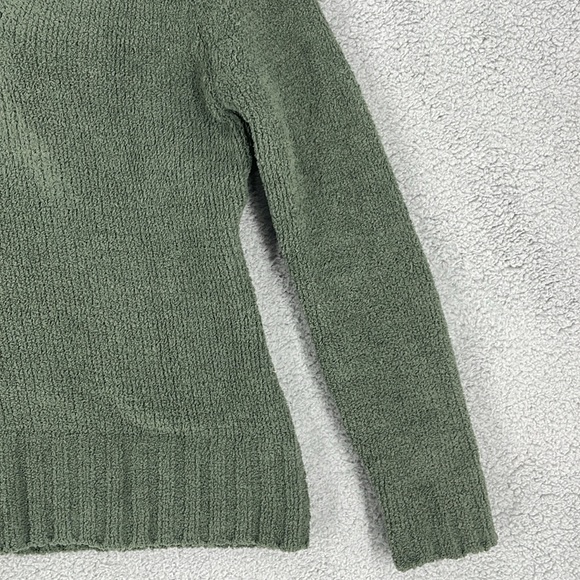 Wooby green v-neck long sleeve knit sweater women’s size small stretch material - Picture 5 of 11
